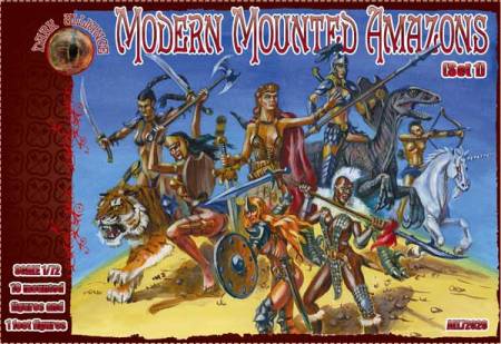 Modern Amazons Mounted Figures